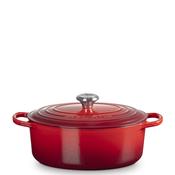 Le Creuset Cast Iron 4.7L Oval Casserole Dish, Cerise Red image