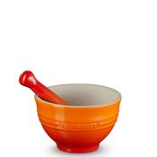 Le Creuset Stoneware Pestle &amp; Mortar, Volcanic Orange