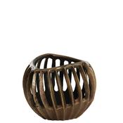 Light &amp; Living Chalco Anique Candle Holder, Bronze &amp; Black image