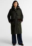 Barbour Womens Check Kirkless Waxed Coat, Green image
