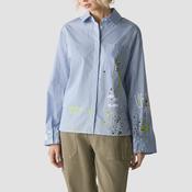 Le Comte Stripped Print Long Sleeve Shirt, Blue image