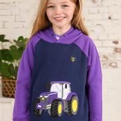 Little Lighthouse Girl Jill Tractor Hoodie, Purple image