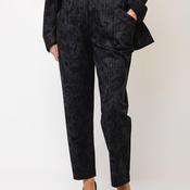 Lola Casademunt Pinstripe Paisley Print Tapered Trousers, Grey