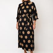 Lola Casademunt Polka Dot Maxi Dress, Black and Gold image