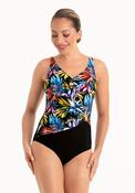 Anita Teresina Floral Mastectomy Swimsuit, Black Multi image