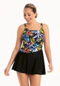 Anita Kista Floral Mastectomy Swimming Dress, Black Multi image