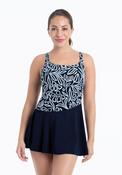 Anita Kista Mastectomy Print Swimming Dress, Navy image