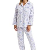 Marlon Floral Brushed Cotton Pyjama Set, Blue
