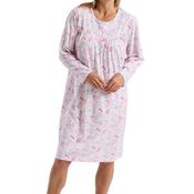 Marlon Leaf Long Sleeve Nightdress, Pink