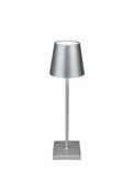 MacQuillan Home LED Rechargeable Touch Lamp, Silver image
