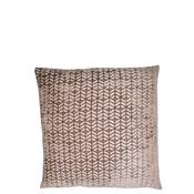 Malini Dua Velvet Geometric Pattern Cushion 43x43cm, Grey