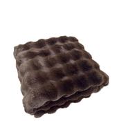 Malini Raffles Faux Fur Throw, Chocolate Brown