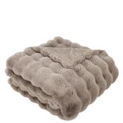 Malini Raffles Faux Fur Throw, Taupe