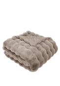Malini Raffles Faux Fur Throw, Taupe