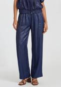 Malissa J One Size Voile Wide Leg Trousers, Navy image