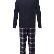 Marlon Men’s Fleece Pyjama Set, Navy Multi