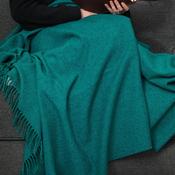 McNutt Of Donegal Inishcoo Throw, Tweed Green