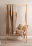 McNutt Of Donegal Seville Linen Throw, Beige &amp; Tan image