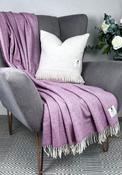 McNutt Of Donegal Merino Lambswool Spotted Throw, Pink image
