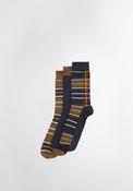 Barbour Tartan Socks Gift Set, Navy Multi image
