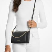 Michael Kors Pebbled Leather Medium Crossbody Bag, Black image