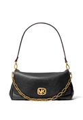 MICHAEL Michael Kors Bryant Large Textured Leather Shoulder Bag, Black image