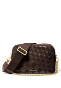 MICHAEL Michael Kors Bryant Woven Suede Crossbody Bag, Chocolate Brown image