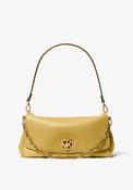MICHAEL Michael Kors Bryant Large Textured Leather Shoulder Bag, Chartreuse image