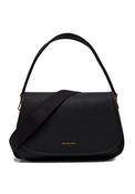 MICHAEL Michael Kors Holmes Medium Pebbled Leather Satchel Bag, Black image