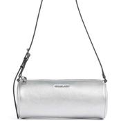 MICHAEL Michael Kors Izzy Small Pebbled Leather Barrel Shoulder Bag, Silver