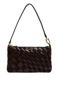 MICHAEL Michael Kors Jet Set Woven Leather Small Shoulder Bag, Chocolate Brown image