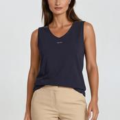 Micha Small Logo Rhinestone Detail Tank Top, Navy