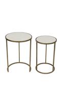 Mindy Brownes Arlo Nested Tables, White &amp; Gold image