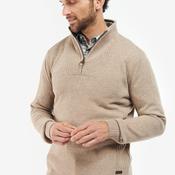 Barbour Men’s Nelson Essential Knit Half Zip Sweater, Stone image