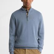 Barbour Men’s Cotton Half Zip Knitted Sweater, Tarn Blue image