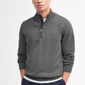 Barbour Men’s Cotton Half Zip Knitted Sweater, Olive Marl image