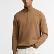Barbour Men’s Cotton Half Zip Knitted Sweater, Sand Beige image