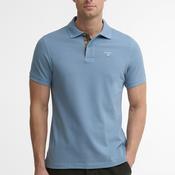 Barbour Mens Tartan Contrast Pique Polo Shirt, Tarn Blue