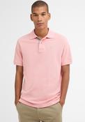 Barbour Men’s Tartan Contrast Pique Polo Shirt, Mineral Pink image