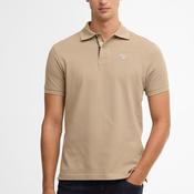 Barbour Men’s Tartan Pique Polo Shirt, Stone Beige image