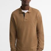 Barbour Men’s Essential Sports Long Sleeve Polo Shirt, Sand Beige image