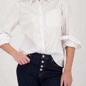 Monari Blouse with Shirt Collar, White image