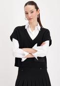 Monari V Neck Knit Sweater Vest, Black image