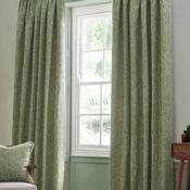 Morris &amp; Co Acorn Tonal Lined Pencil Pleat Curtains, Sage