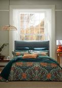 William Morris Honeysuckle &amp; Tulip Sateen Duvet Cover Set, Green &amp; Tan image