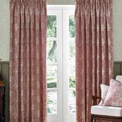 Morris &amp; Co Marigold Lined Pencil Pleat Curtains, Russet