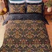 Morris &amp; Co Spring Thicket Duvet Cover Set, Navy