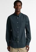 Barbour Men’s Harbourwall Gingham Tailored Shirt, Green &amp; Navy image