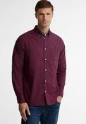 Barbour Men’s Harbourwall Gingham Tailored Shirt, Red &amp; Navy image