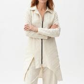 My Soul Asymmetric Hem Bubble Jacket, Off White image